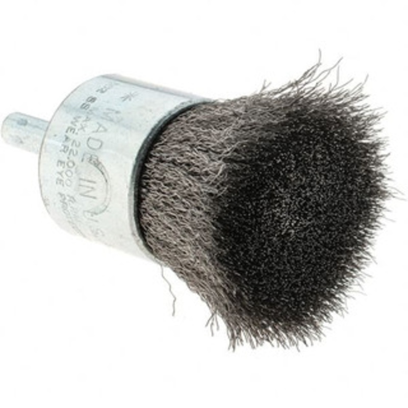 Tru-Maxx 1 Diam Stainless Steel Flared Crimped End Brush 7/8 Trim Length, 1/4 Shank Diam, 22,000 Max RPM 88521 – 32246225