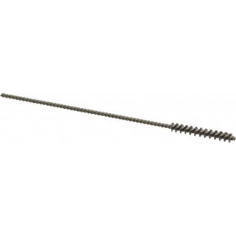 Made in USA 5/32 Diam Helical Stainless Steel Tube Brush Single Spiral, 0.003 Filament Diam, 1 Brush Length, 4 OAL, 0.073 Diam Stainless Steel Shank 09-320379-1 – 03717451