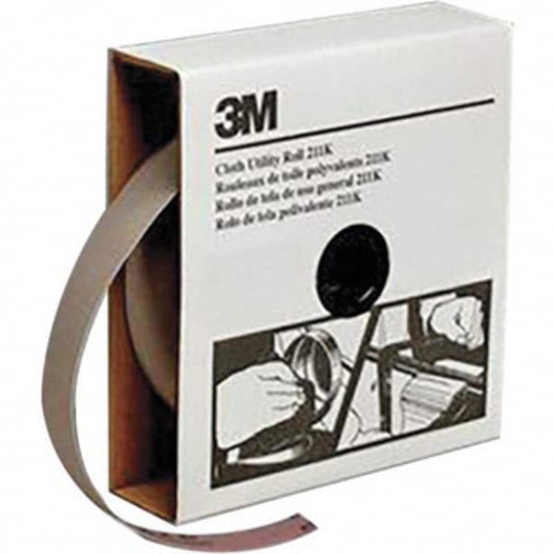 3M 1-1/2 x 50 Yd 100 Grit Aluminum Oxide Shop Roll Fine Grade, J Weighted Cloth Backing 7000118333 – 01653773
