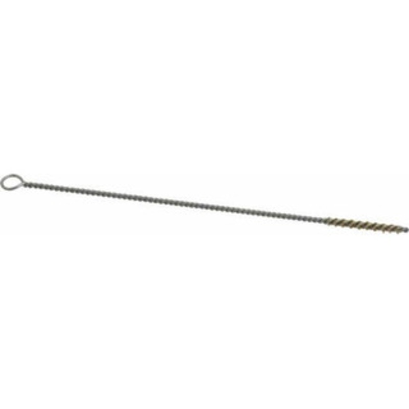 PRO-SOURCE 1 Long x 1/8 Diam Brass Twisted Wire Bristle Brush Single Spiral, 6 OAL, 0.003 Wire Diam, 0.085 Shank Diam 05002 – 03716172