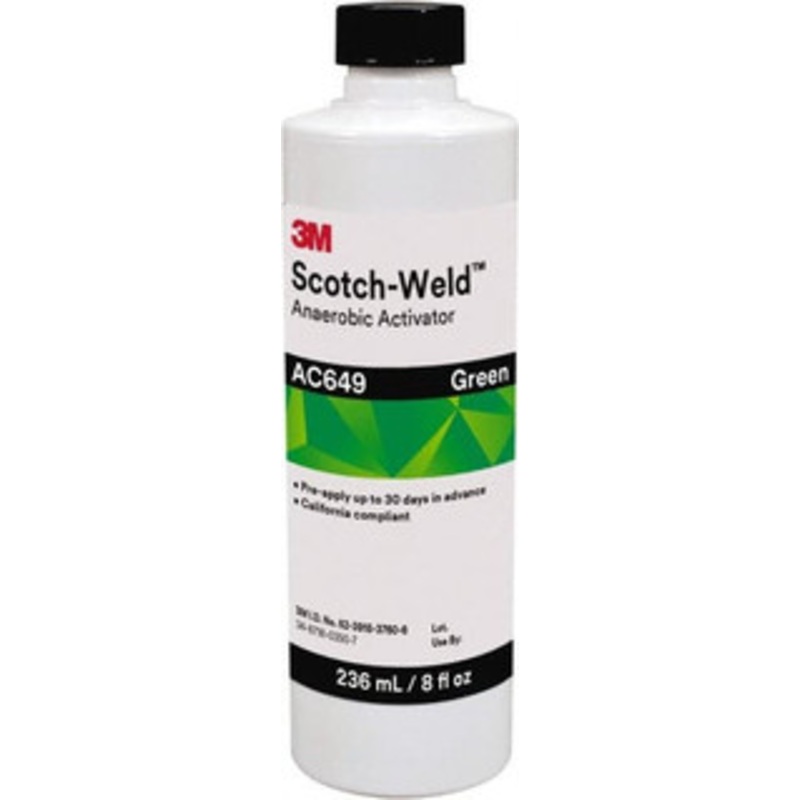 3M 8 Fl Oz, Green Adhesive Activator For Use with Threadlockers, Pipe Sealants, Retaining Compounds, Gasket Makers 7010367620 – 76950625